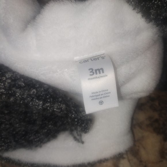 Gray Hooded Cape Parka Style with Buttons Grey White 3m - Picture 5 of 6